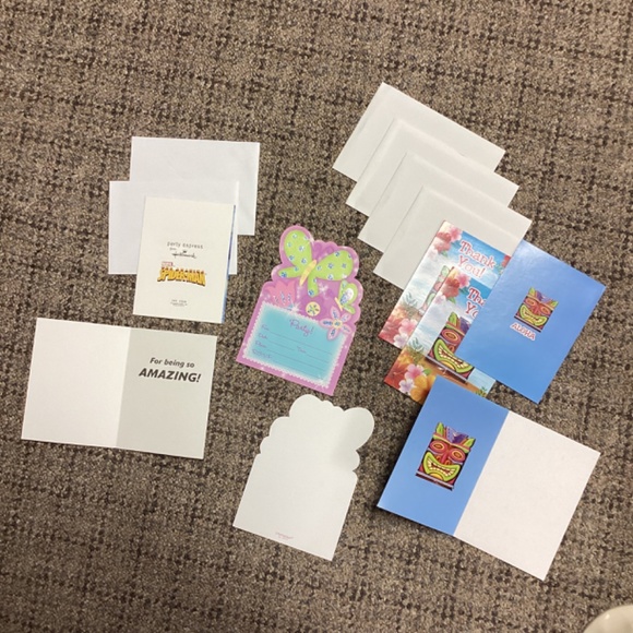 ❌SOLD❌  SpiderMan Butterfly Tiki Hawaiian Thank You Cards & Invites - Picture 2 of 4